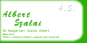 albert szalai business card